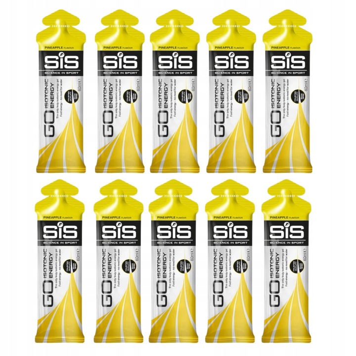 10x SIS żel energetyczny izotoniczny 60ml ananas energy gel węglowodany