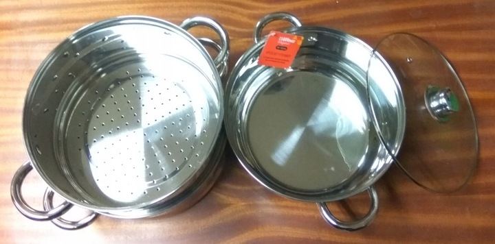 Garnek na parę stalowy do gotowania piętrowego 20cm 4el