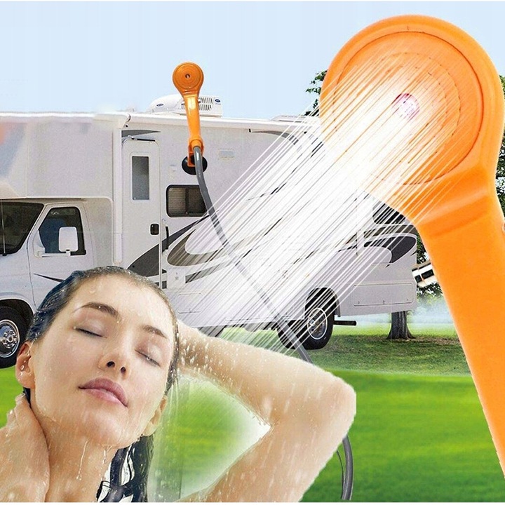 PRYSZNIC TURYSTYCZNY KEMPINGOWY POD NAMIOT 12V 60W PRZENOŚNY NATRYSK POLOWY