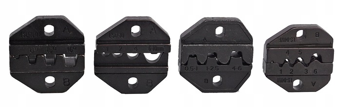 PRASKA Z WYMIENNYMI MATRYCAMI 5 MATRYC ZESTAW ZACISKARKA KONEKTORÓW TULEJEK