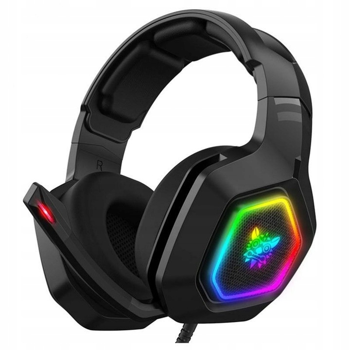 ONIKUMA K10 SŁUCHAWKI GAMINGOWE NAUSZNE PRZEWODOWE Z MIKROFONEM LED RGB