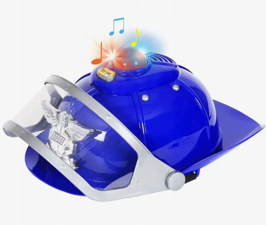 KASK POLICYJNY Z EFEKTAMI DŹWIĘKOWYMI ŚWIETLNYMI HEŁM MAŁY POLICJANT