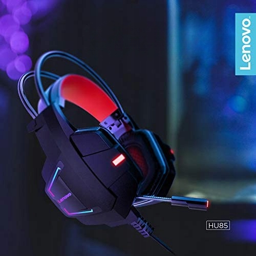 Słuchawki GAMINGOWE LED RGB komputerowe dla graczy nauszne z mikrofonem USB