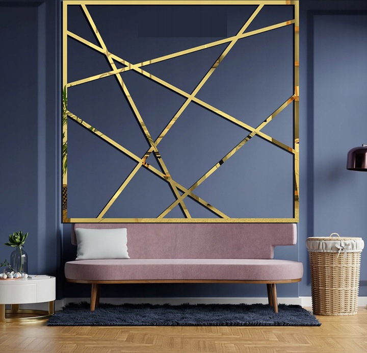 Listwa ozdobna dekoracyjna złota na ścianę do mebli samoprzylepna ścienna