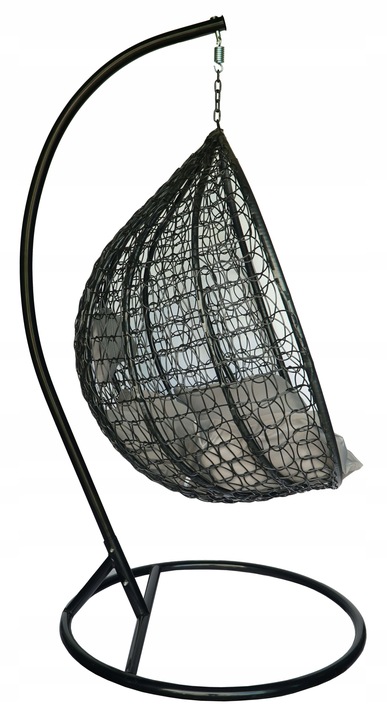 FOTEL WISZĄCY HUŚTAWKA KOSZ KOKON MAROCCO CZARNY