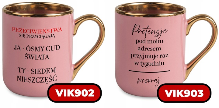 KUBEK RÓŻ ELEGANT PREZENT DLA KOLEŻANKI TT VIRAL DO PRACY JESTEŚ ŚLICZNA WZ