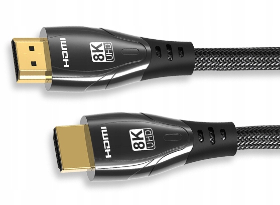 KABEL HDMI 2.1 48Gbps 8K 60Hz 4K 120Hz UHD HDR PRZEWÓD Z OPLOTEM DO PS5 5m