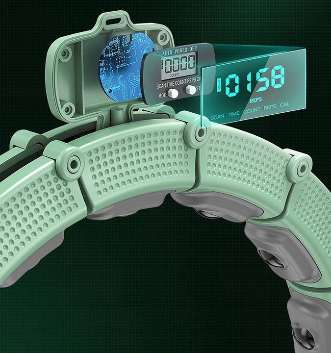 KOŁO HULA HOOP SMART MODUŁOWY MASAŻER CIAŁA Z WYPUSTKAMI I LICZNIKIEM LCD