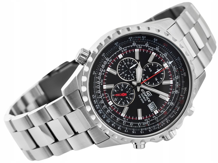 MĘSKI ZEGAREK CASIO EF-527D-1AVEF 100M STOPER DATA