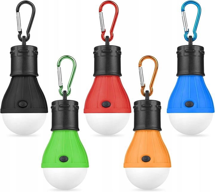 LAMPA KEMPINGOWA BIWAKOWA LED LATARKA LAMPKA DO NAMIOTU KARABIŃCZYK 5 SZT