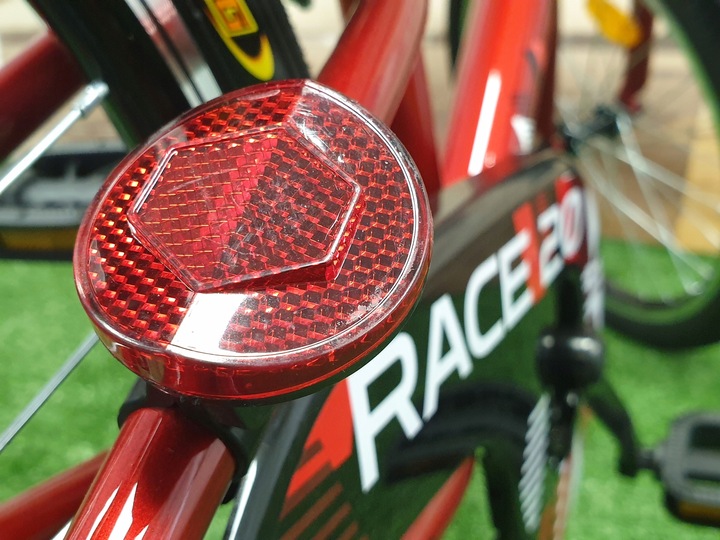 Rowerek dziecięcy dla chłopca 20" CZERWONY + chorągiewka, dzwonek, błotniki