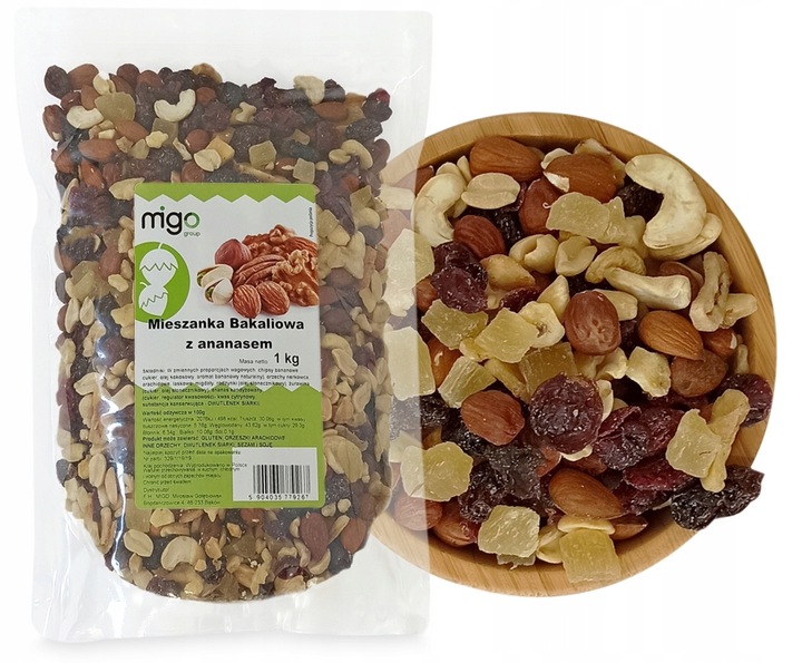 ZESTAW x2 MIESZANKA Bakaliowa z Ananasem 1KG MIX