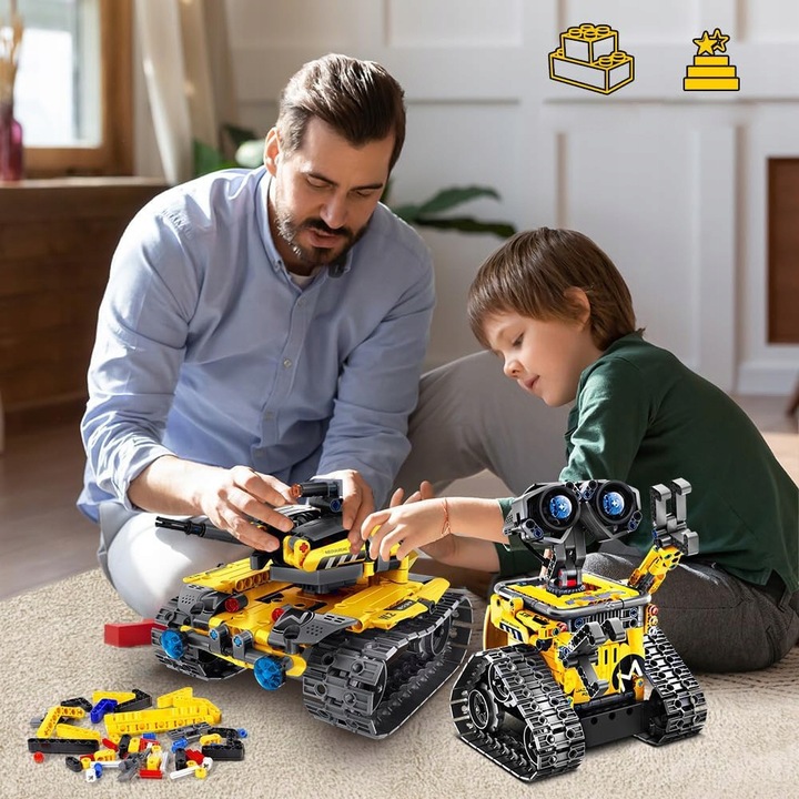 PROGRAMOWALNY ROBOT DUŻY ZESTAW KONSTRUKCYJNY APP I PILOT KONTROLA 672EL