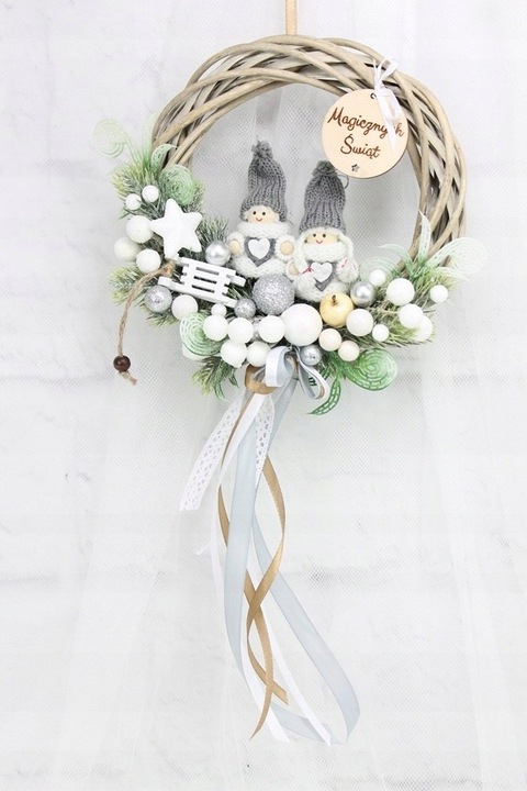 Wianek świąteczny wieniec stroik na drzwi ozdoba