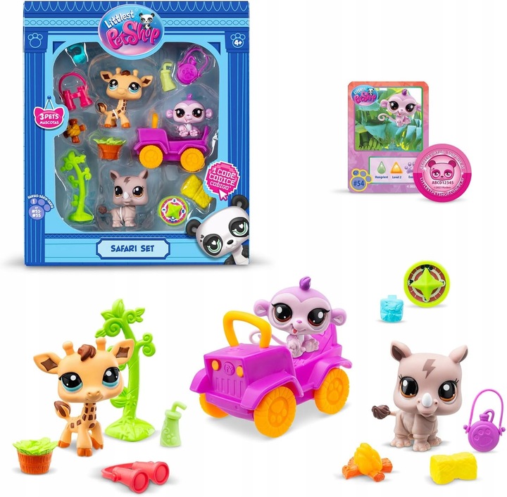 Zestaw figurek Basic Fun Littlest Pet Shop Safari Set 3 szt.