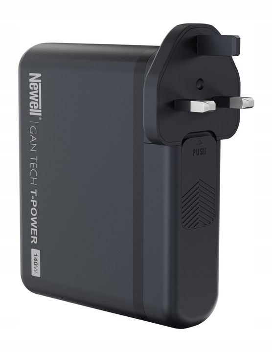 Ładowarka sieciowa z adapterami Newell GaN Tech T-power 140W 3xUSB-C 3xUSB