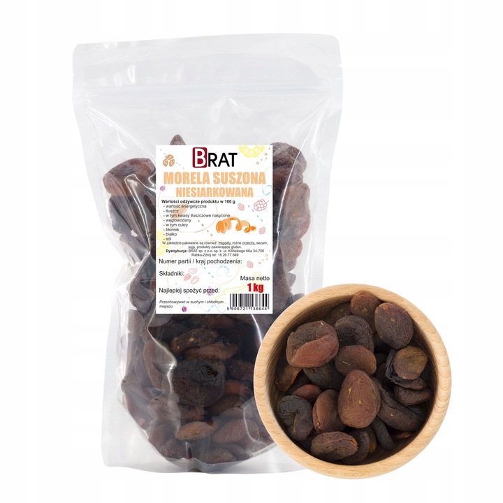 Morele suszone NIESIARKOWANE 1kg ciemne NATURALNE