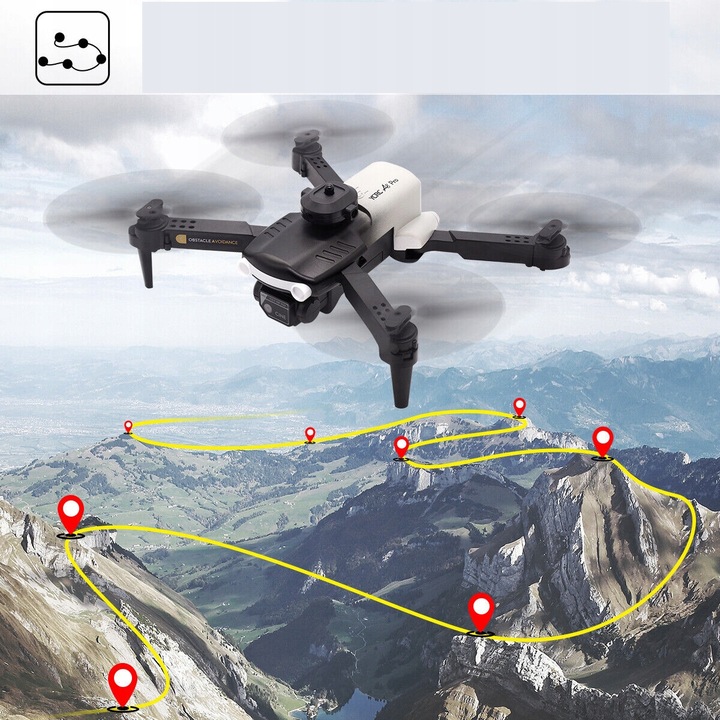 DRON Z KAMERĄ 4K DLA DOROSŁYCH 360° OMIJANIE PRZESZKÓD WIFI SKŁADANY DRON