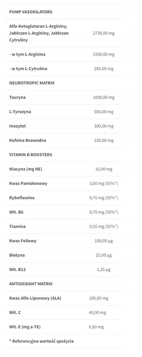 TREC odżywka NITROBOLON ENERGIZER 600g POMPA STACK