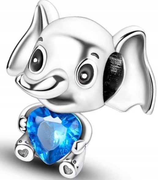 Charms Słonik Charmsy Słoń na Szczęście Zawieszka Charms Srebro próby s925