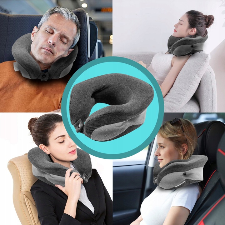 PODUSZKA PODRÓŻNA TURYSTYCZNA ZAGŁÓWEK NA SZYJĘ DO SAMOCHODU MEMORY
