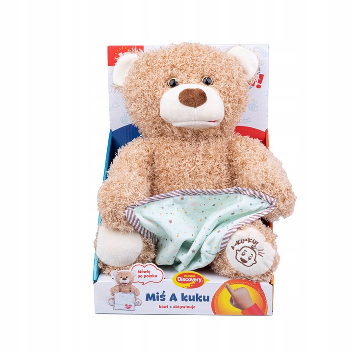 Interaktywna Maskotka, pluszak Miś A Kuku dla dzieci 18m+, Dumel