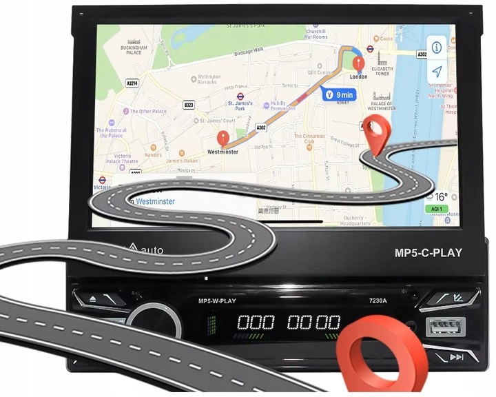 RADIO SAMOCHODOWE BT 1 DIN 7" DOTYKOWE ANDROID 13 WIFI APPLE CARPLAY KAMERA