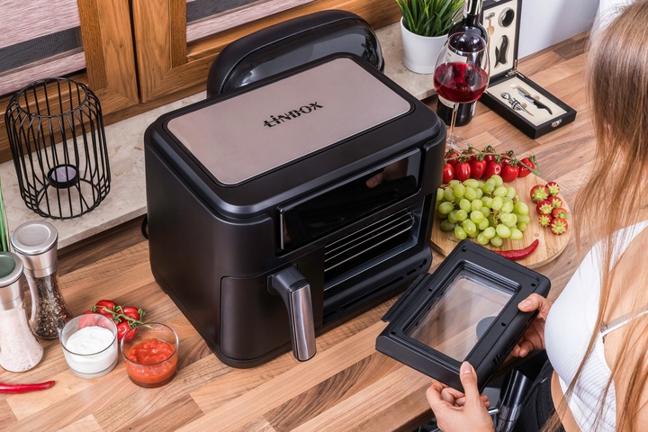 PIEKARNIK FRYTKOWNICA BEZTŁUSZCZOWA 2 KOSZE 8L/2500W 4 URZĄDZENIA W 1