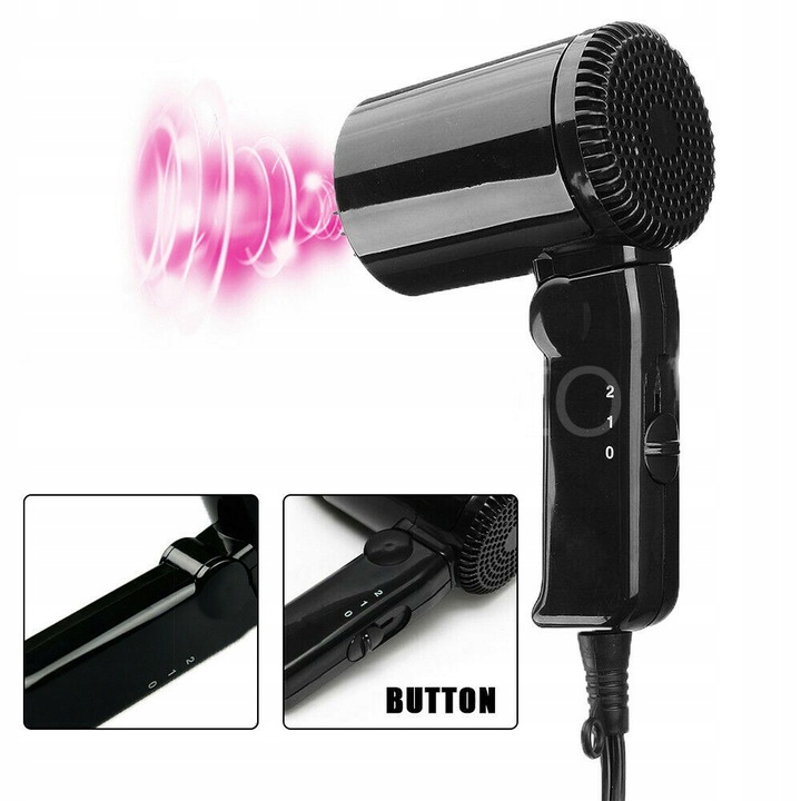 SUSZARKA DO WŁOSÓW, PRZENOŚNA SUSZARKA DO WŁOSÓW 12 V NA GORĄCO I ZIMNO