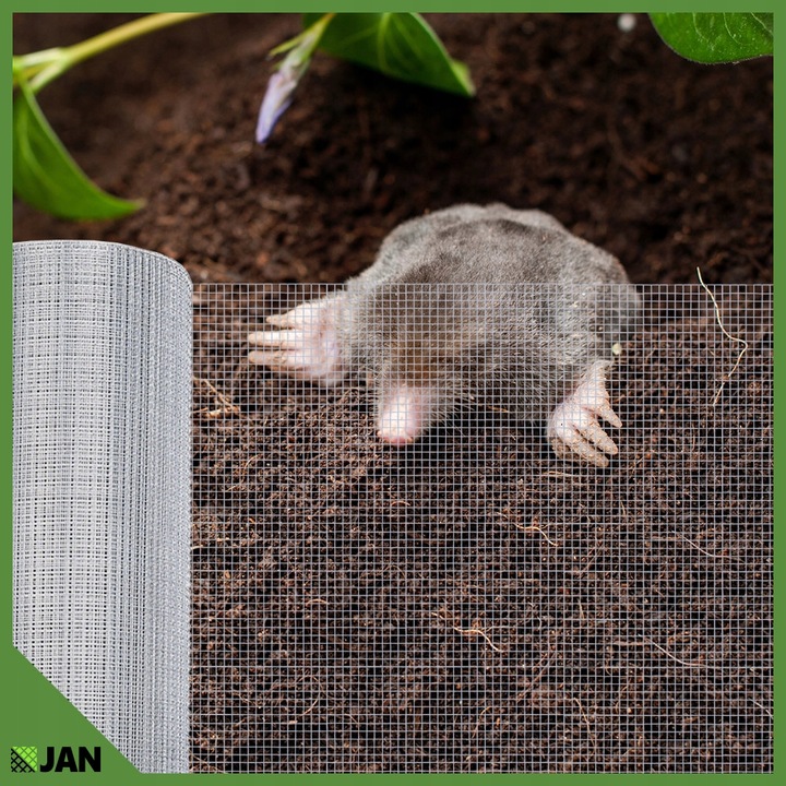 Siatka przeciw Gryzoniom Hodowlana Na Woliery Zgrzewana ocyn 8x8x0,65 25m2