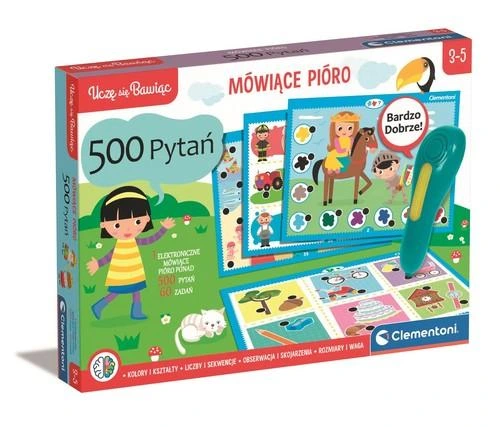 CLEMENTONI MÓWIĄCE PIÓRO 500 PYTAŃ DLA PRZEDSZKOLAKA 3-5 lat