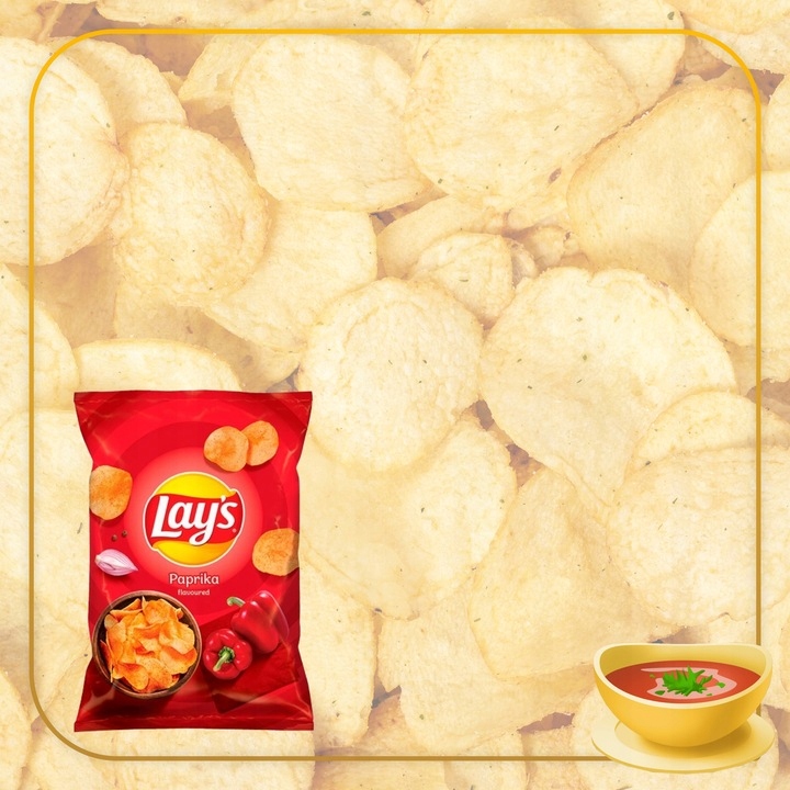 Pakiet 3szt LAYS Chipsy Papryka 130g