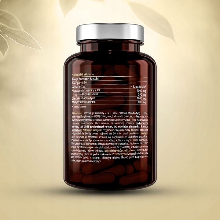 Essensey GLUKOZAMINA+ 2600MG FORTE CHONDROITYNA MSM STAWY 120 KAPS