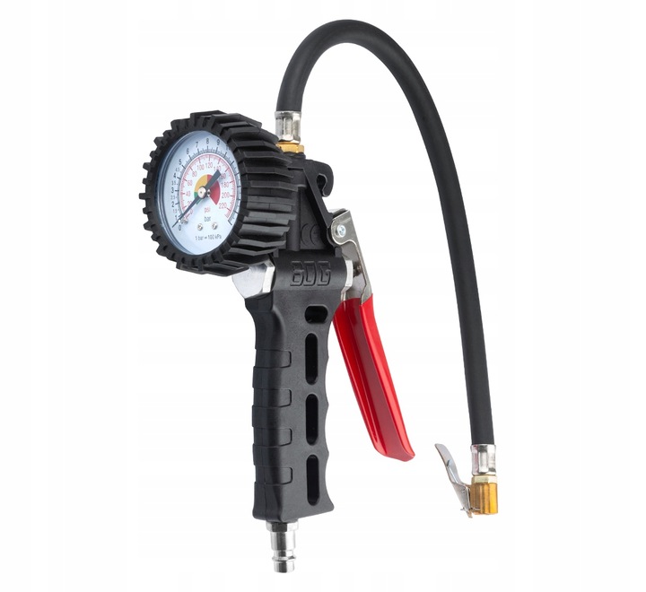 PISTOLET DO POMPOWANIA KÓŁ Z MANOMETREM WĘŻYK REDATS I-450