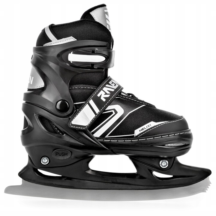 Rolki Łyżwy Wrotki 4w1 Regulowane RAVEN Helixi Black/Grey 34-37 Kółko LED