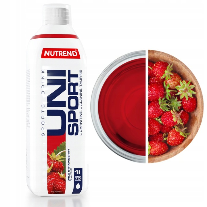 IZOTONIK NUTREND UNISPORT 1000ML POZIOMKA NAPÓJ SPORTOWY TAURYNA L-ALANINA