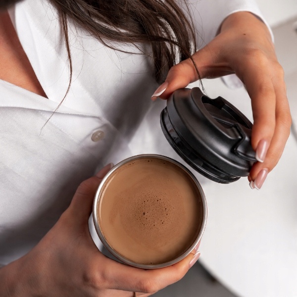 Kubek Termiczny ze stali nierdzewnej Simply Cup - Mocha Mousse 340 ml