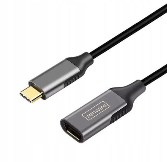 Kabel USB-C DisplayPort 1.2 Żeński Adapter 4K 60HZ Full HD Przewód MHL 1m