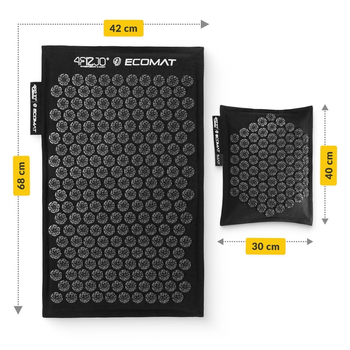 4FIZJO MATA DO AKUPRESURY Z KOLCAMI + PODUSZKA