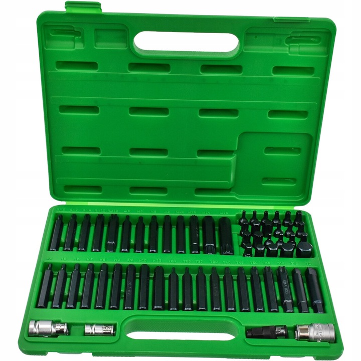 ZESTAW BITÓW KOŃCÓWEK TORX IMBUS SPLINE RIBE SQ 60 EL TOPTUL GCAI6003