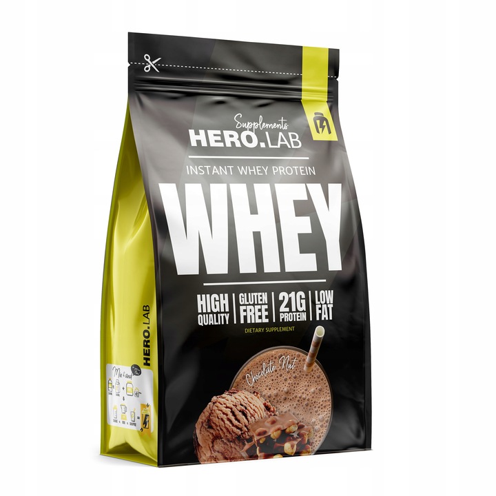 Białko koncentrat serwatkowe WPC 750 g Instant Whey czekolada orzech hiro