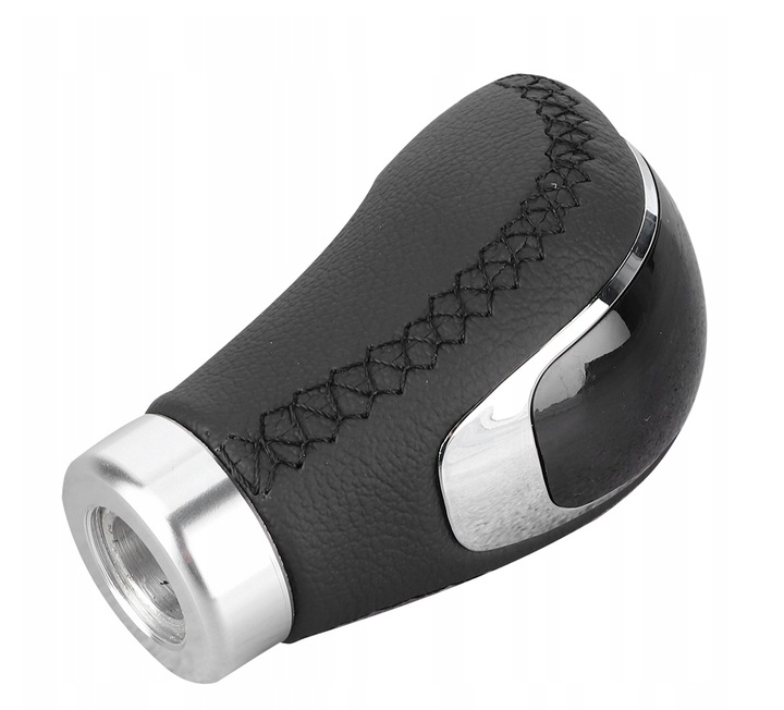 UNIWERSALNA GAŁKA ZMIANY BIEGÓW SKÓRA 5 6 BIEGOWA czarna skóra lita