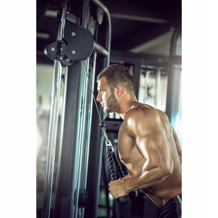 SZNUR LINA UCHWYT DO WYCIĄGU ATLASU GÓRNEGO DOLNEGO NA TRICEPS DO ĆWICZEŃ