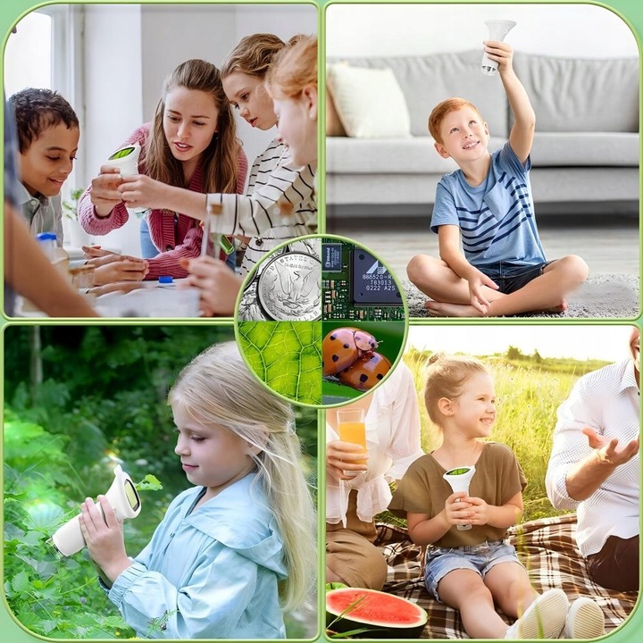 PRZENOŚNY KIESZONKOWY MIKROSKOP DLA DZIECI 1000X LED