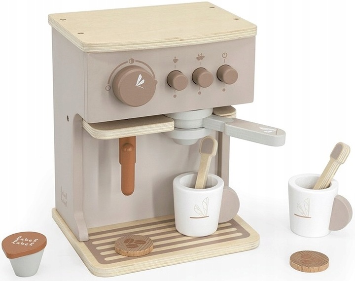 EKSPRES DO KAWY DREWNIANY + AKCESORIA LABEL LABEL