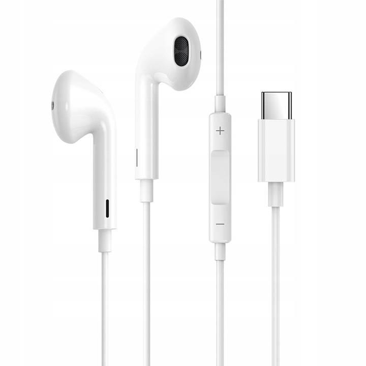 UNIWERSALNE PRZEWODOWE SŁUCHAWKI DOUSZNE USB-C Z PILOTEM | PRESTICO