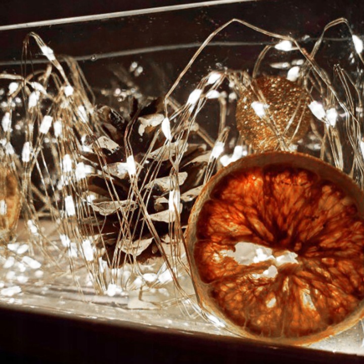 Lampki Choinkowe 500 LED Mikro Drucik 50m Pilot BIAŁY ZIMNY