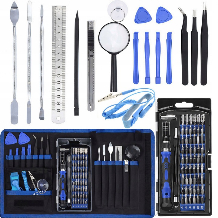 ZESTAW WKRĘTAKÓW ŚRUBOKRĘTÓW BITÓW PRECYZYJNE 75 ELEMENTÓW W ETUI