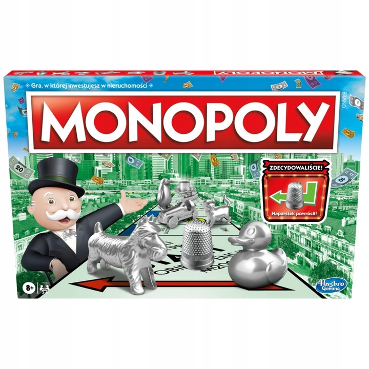 HASBRO Gra Monopoly klasyczny polska wersja C1009