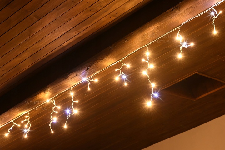 SOPLE 300 LED 11M ZEWNĘTRZNE LAMPKI KURTYNA +FLASH